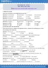 Đề số 7 - Đề kiểm tra học kì 1 - Tiếng Anh 11 mới